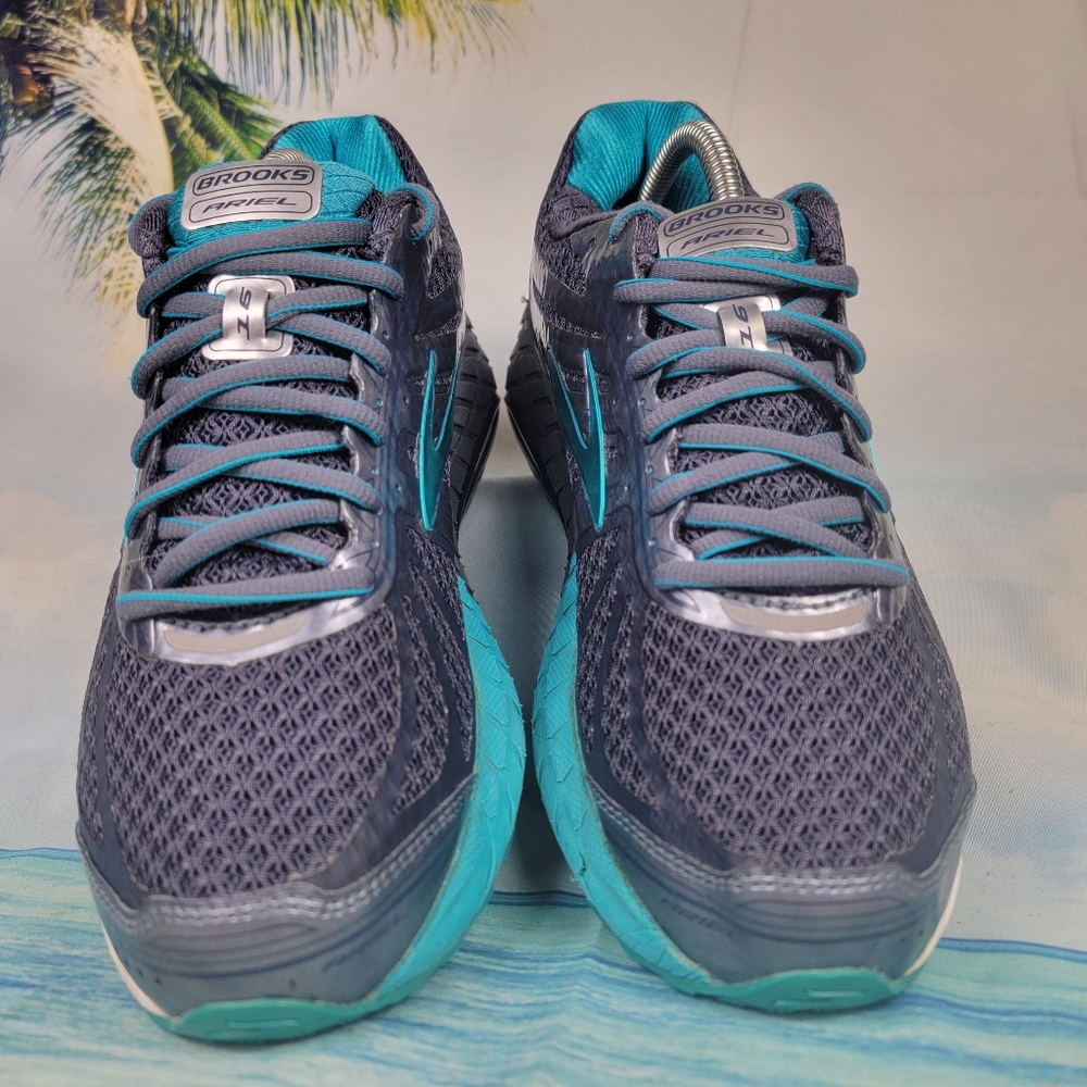 Brooks Ariel 16 Running Shoes Sneakers  Indigo Turquoise Womens 7.5 Wide - Picture 4 of 10